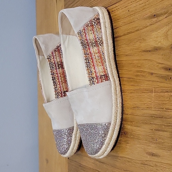 Geox Modesty size 8 slip on espadrille with sparkle toes - Picture 1 of 9